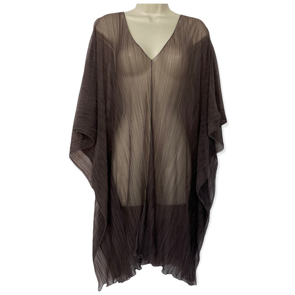 SHAN Sheer Brown Swim Coverup - Picture 3 of 10